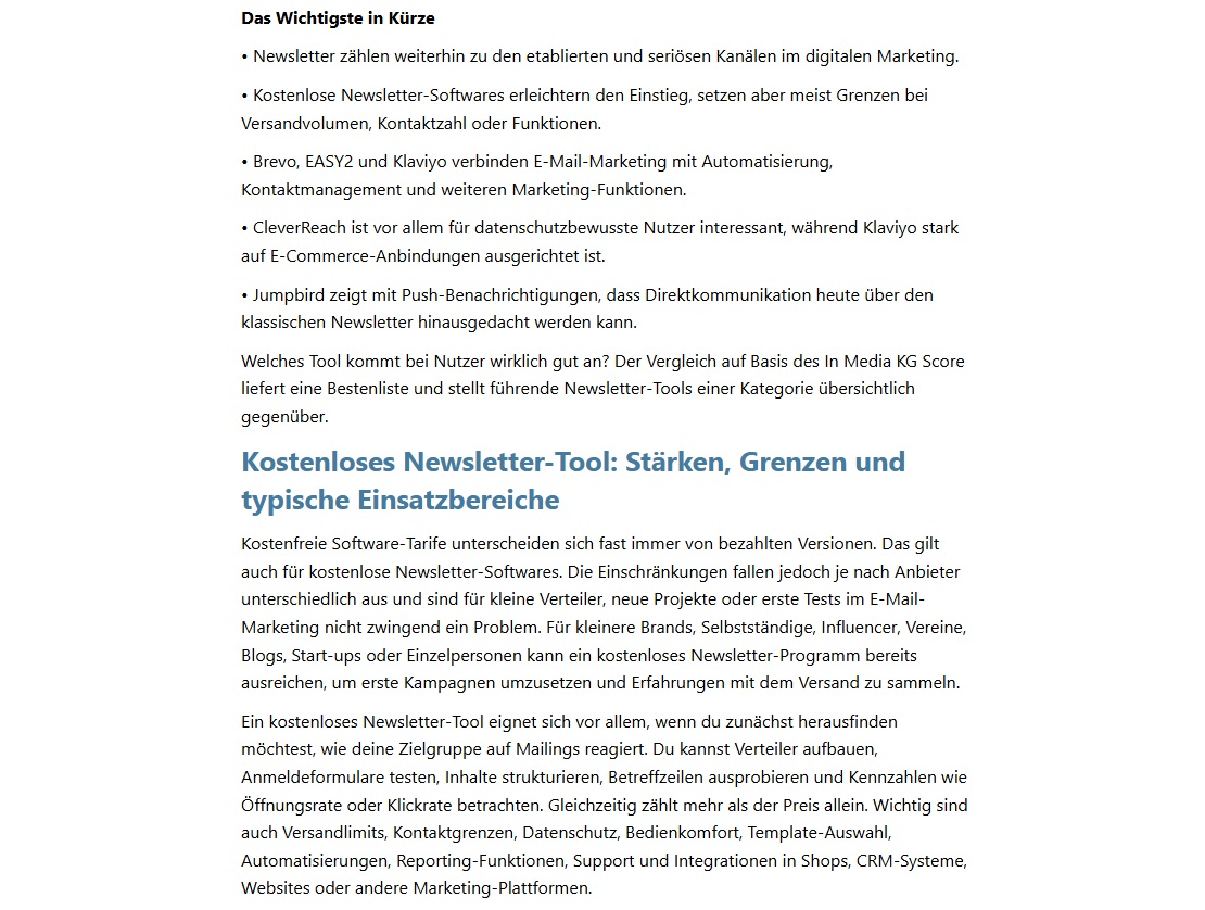 Newsletter-Tools